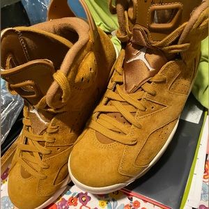 NIKE Harvest Wheat Suede Air Jordan’s, “1991” in the tongue.Mens Size 8, Wms 9